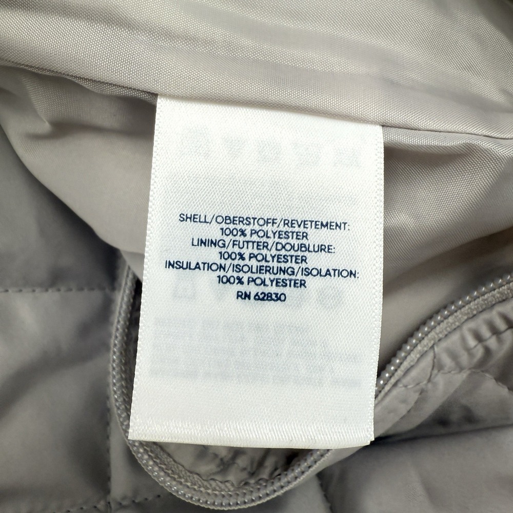 Lands'‎ End Women's Sz  18/XL Quilted Insulated Vest Gray Repreve Zip Front New - Picture 7 of 13